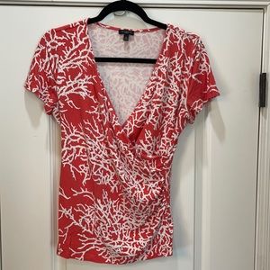 Talbots Sp pullover faux wrap